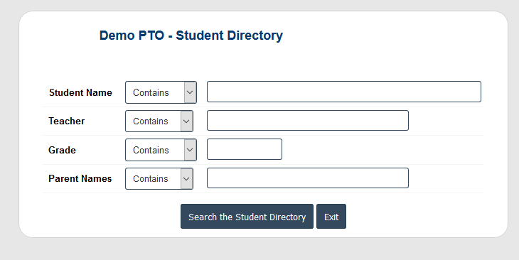 RunPTO Student Directory