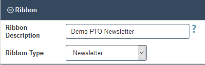 PTO Website Builder - Adding Ribbon Text
