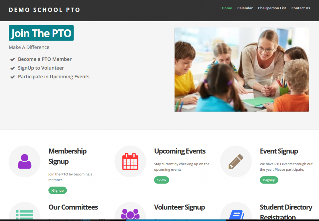 PTO Website Builder - Website