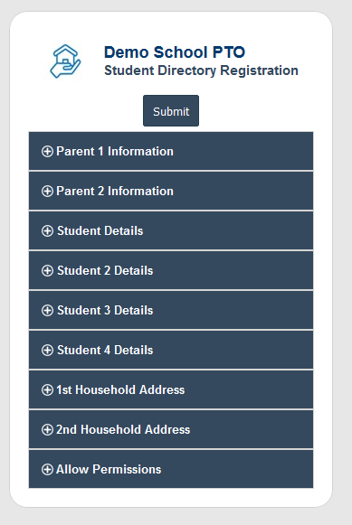 RunPTO Student Directory Registration