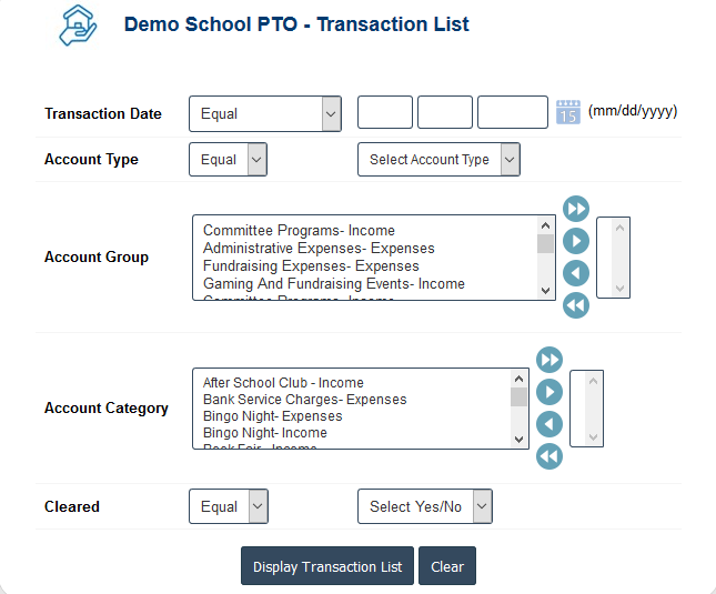 PTO Accounting Software - PTO Account Groupwise Transaction Report