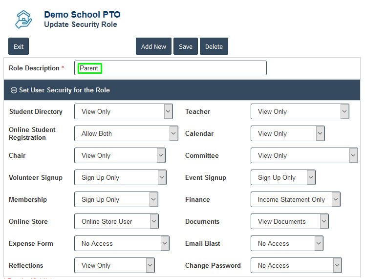 RunPTO Role Based Security