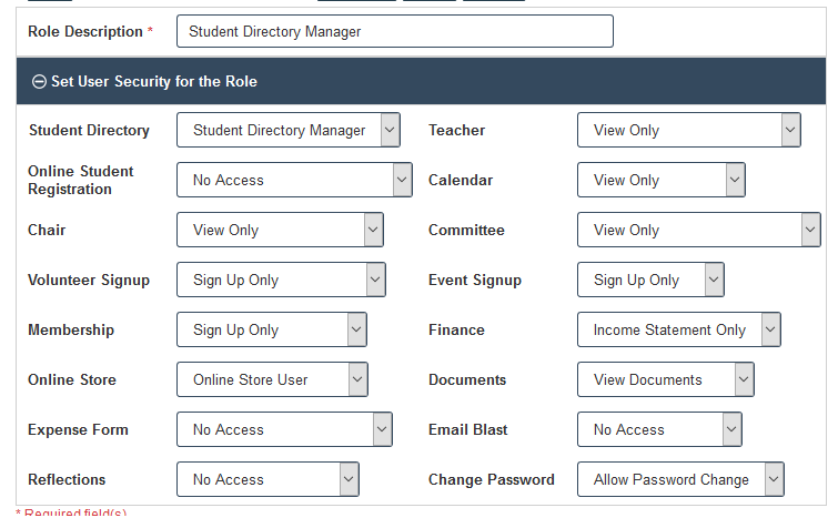 RunPTO Role Based Security