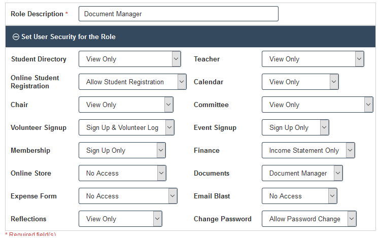 RunPTO Role Based Security