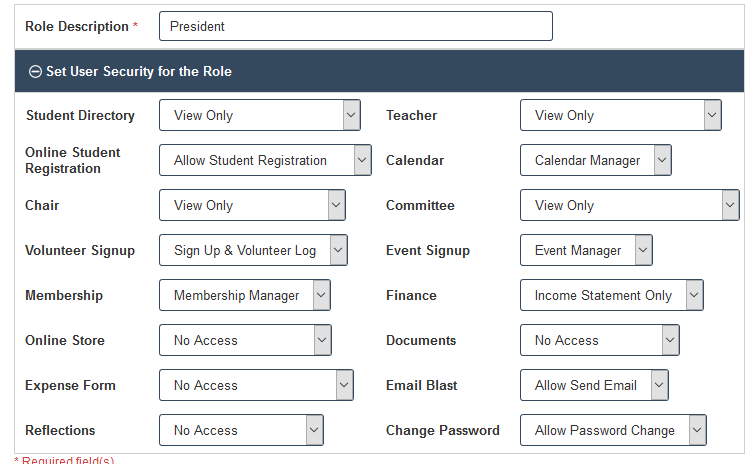 RunPTO Role Based Security
