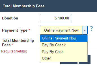 PTA Membership - Cash, Check or
Credit Card option