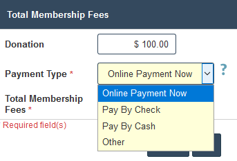 PTA Membership - Cash, Check or 
Credit Card option