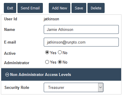 Treasurer Role Assignment