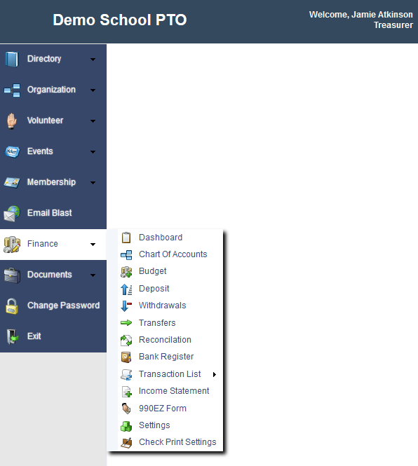 Treasurer Portal